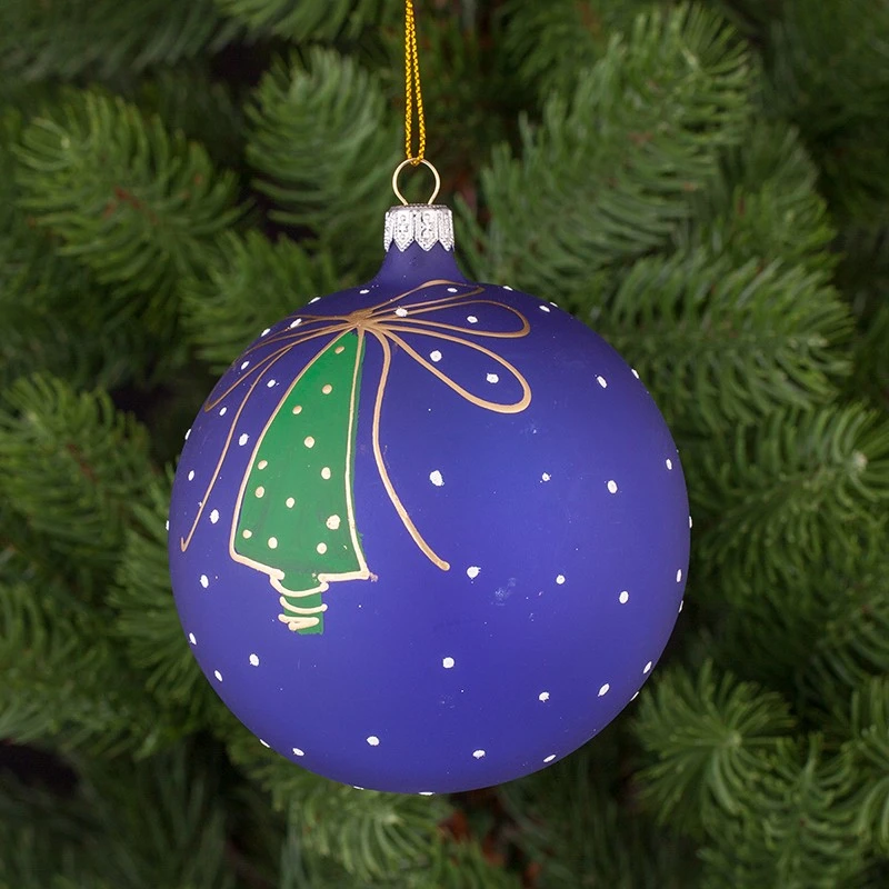 Коледна топка Димс-92 RM002L, Стъкло, Пейзаж,10 см