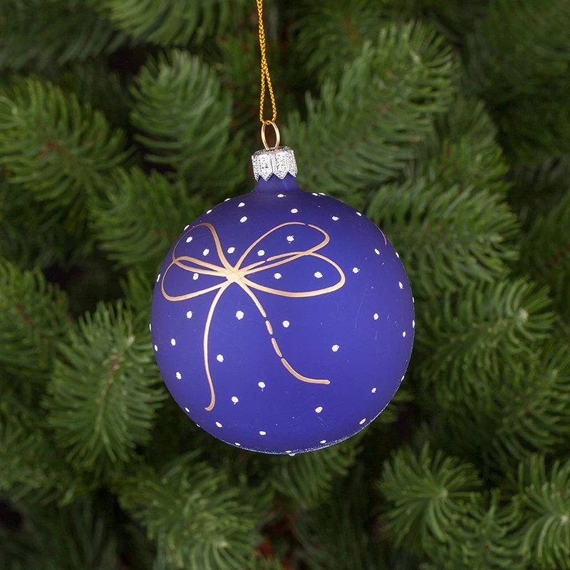 Коледна топка Димс-92 RM002S, Стъкло, Пейзаж,8 см