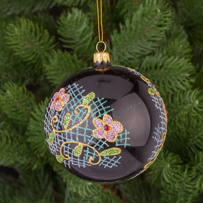 Коледна топка Димс-92 RM02103L, Стъкло, Многоцветна,10 см