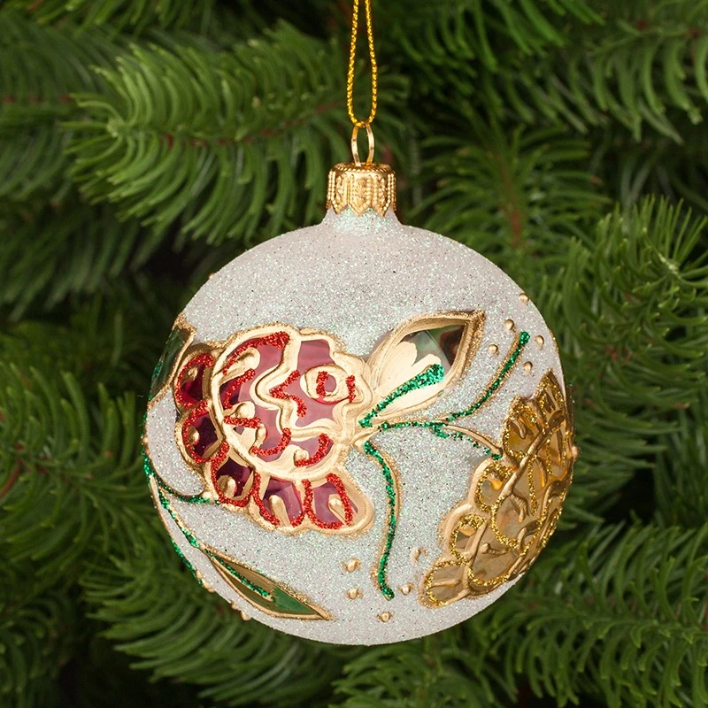 Коледна топка Димс-92 RM022S, Стъкло, Многоцветна