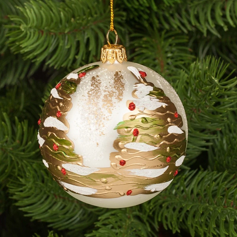 Коледна топка Димс-92 RM023S, Стъкло, Многоцветна