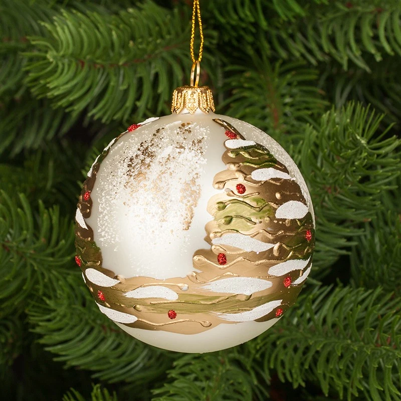 Коледна топка Димс-92 RM023S, Стъкло, Многоцветна