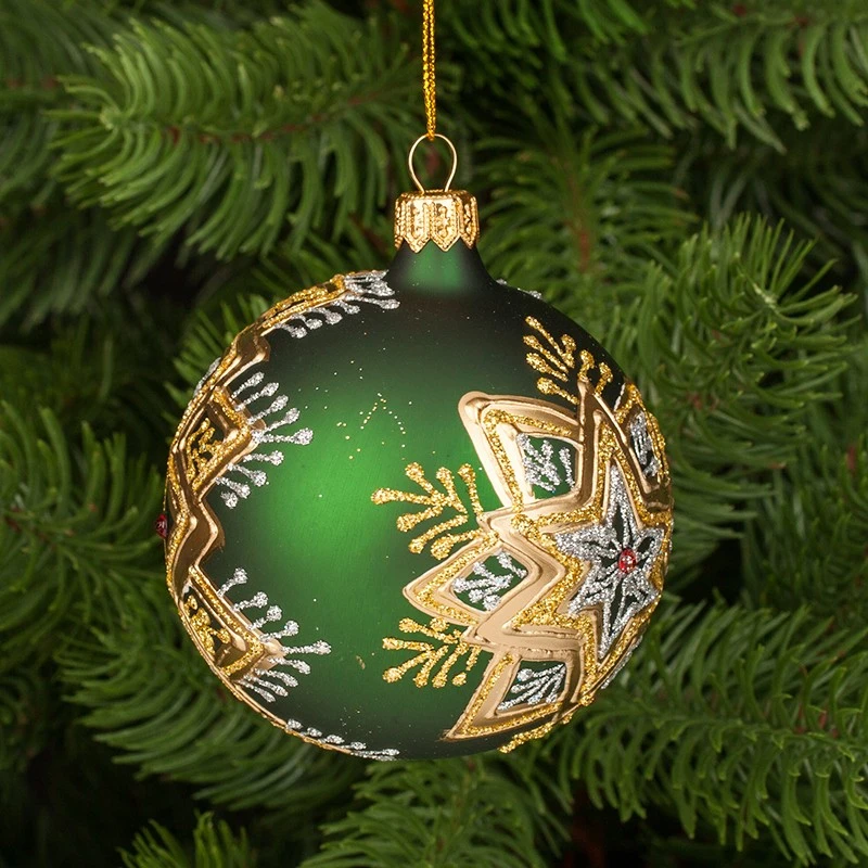 Коледна топка Димс-92 RM02604S, Стъкло, Многоцветна