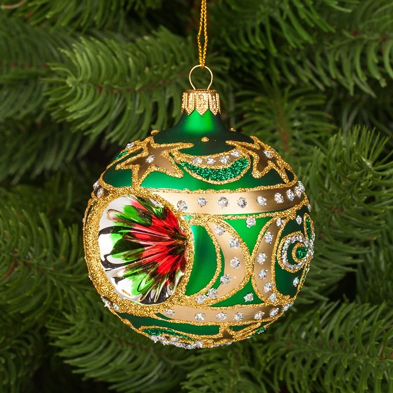 Коледна топка Димс-92 RM03304S, Стъкло, Многоцветна