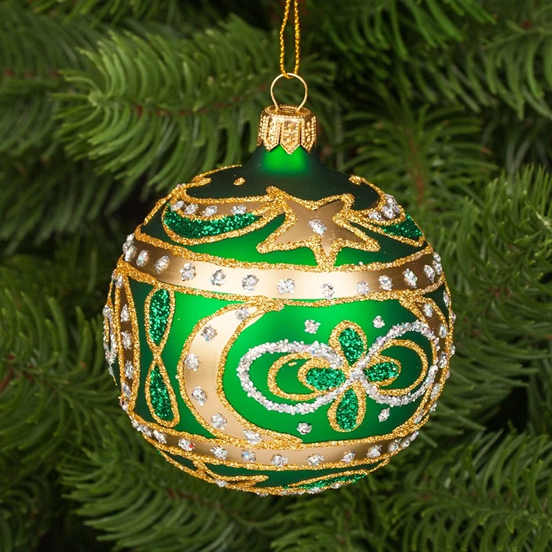 Коледна топка Димс-92 RM03304S, Стъкло, Многоцветна