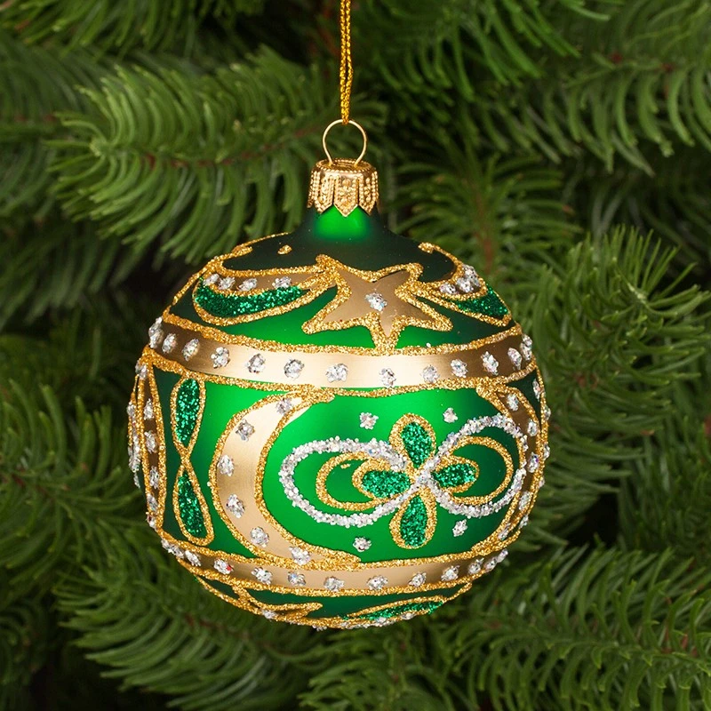 Коледна топка Димс-92 RM03304S, Стъкло, Многоцветна