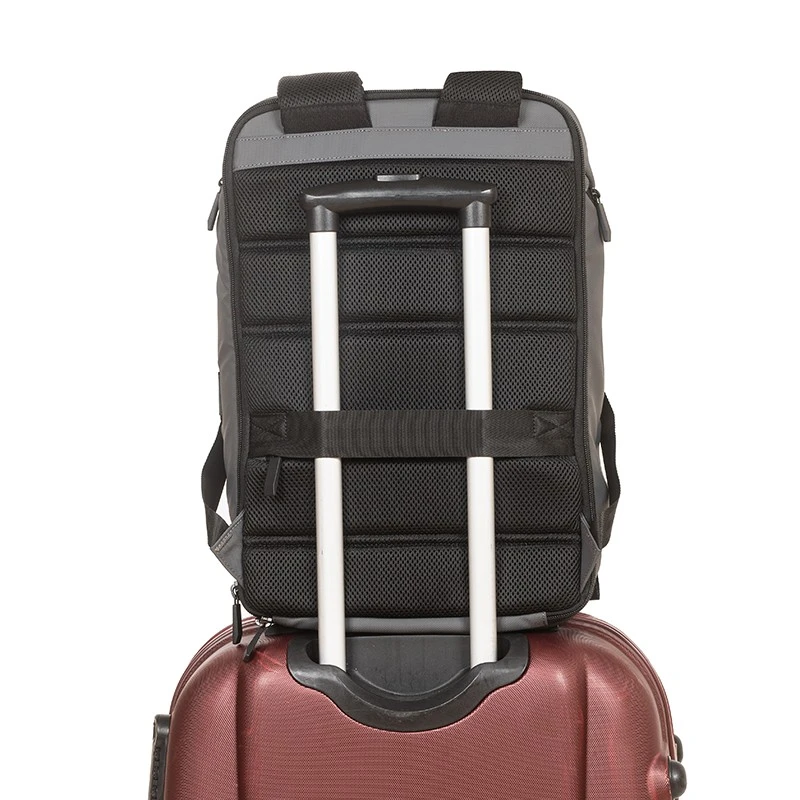 Раница за лаптоп с вграден USB порт Silver Flame, K001, Сива