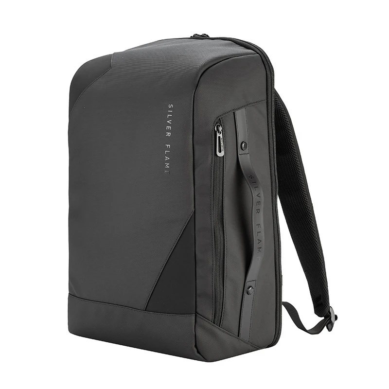 Раница за лаптоп с вграден USB порт Silver Flame, K004, Черна