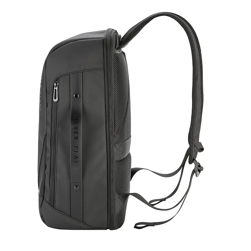 Раница за лаптоп с вграден USB порт Silver Flame, K004, Черна