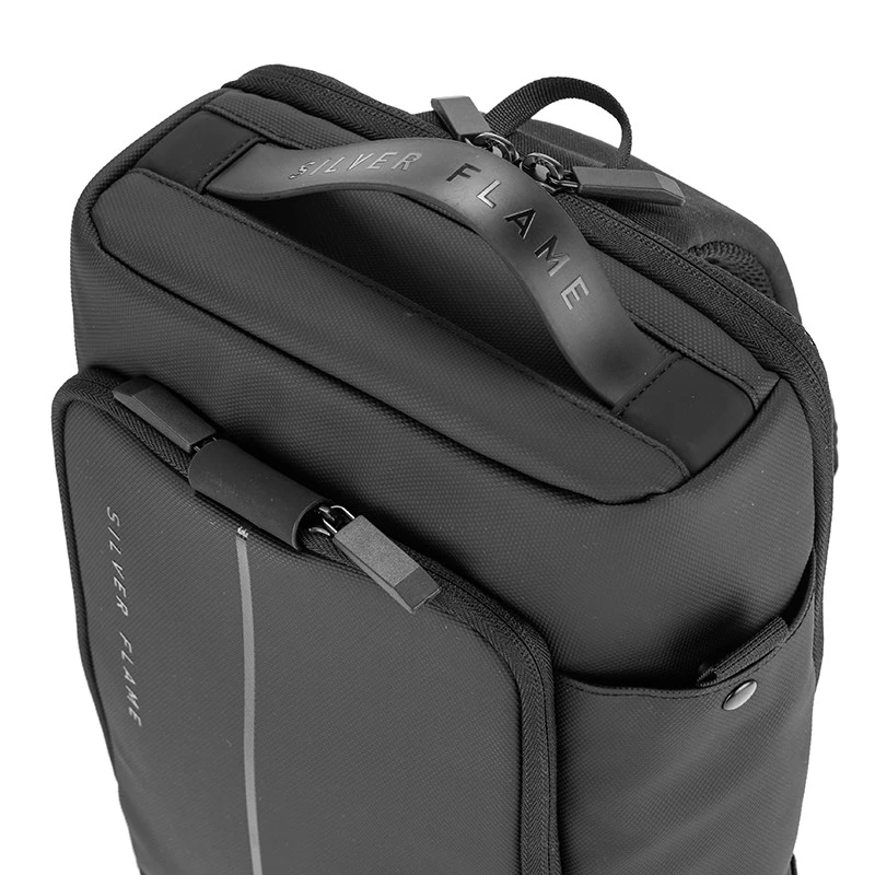 Мъжка раница през рамо  Silver Flame, K013-1, Черна