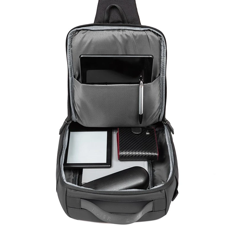 Мъжка раница през рамо  Silver Flame, K013-1, Черна