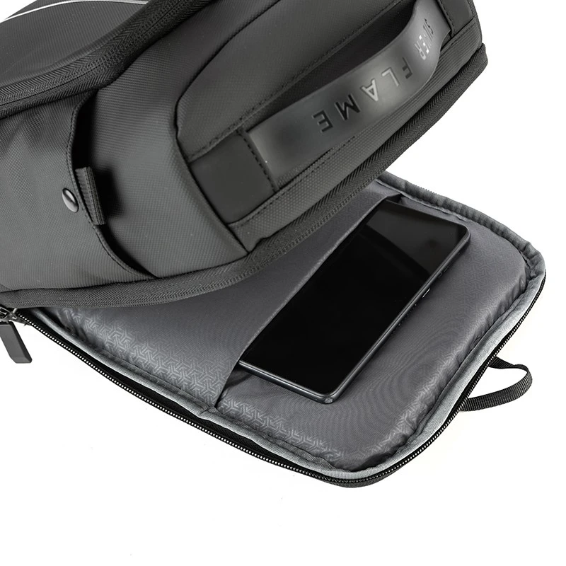 Мъжка раница през рамо  Silver Flame, K013-1, Черна