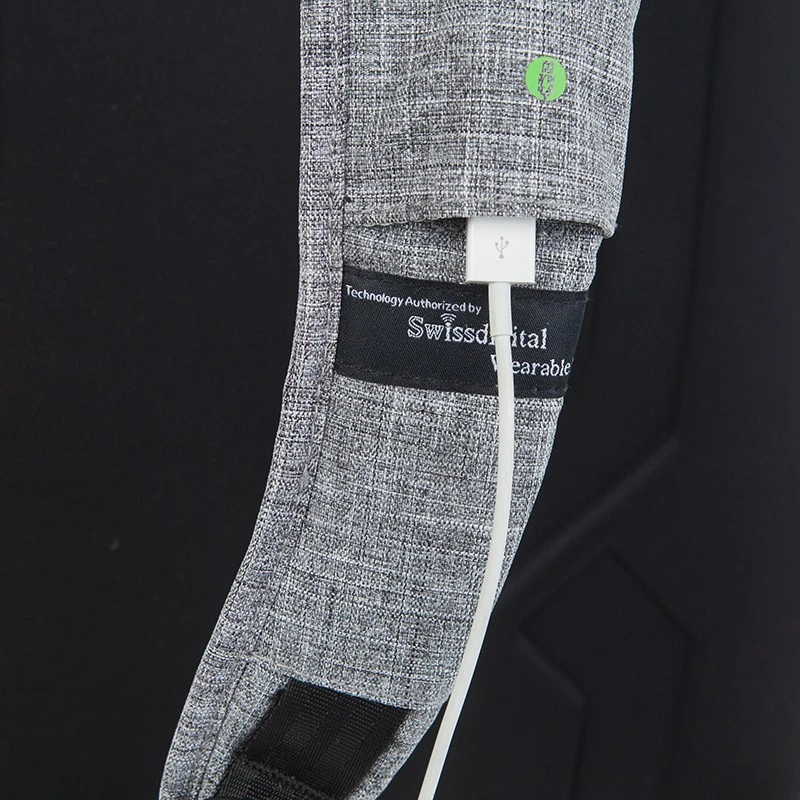 СМАРТ РАНИЦА SWISSDIGITAL В СИВО И ЧЕРНО