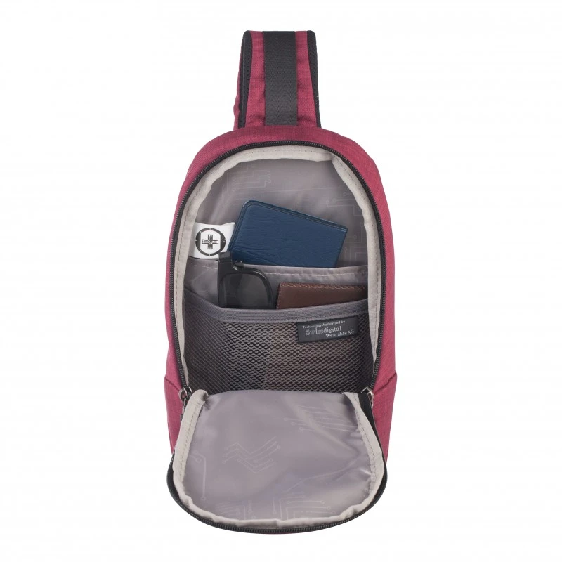 СМАРТ ЧАНТА ПРЕЗ РАМО SWISSDIGITAL В ЧЕРВЕНО