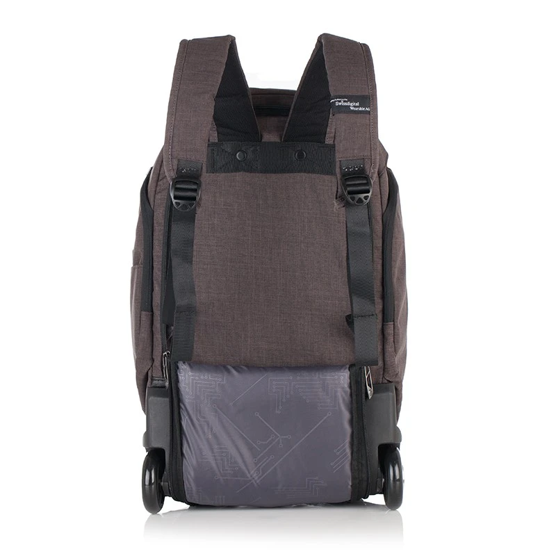 СМАРТ РАНИЦА С КОЛЕЛЦА SWISSDIGITAL В ТЪМНО СИВО