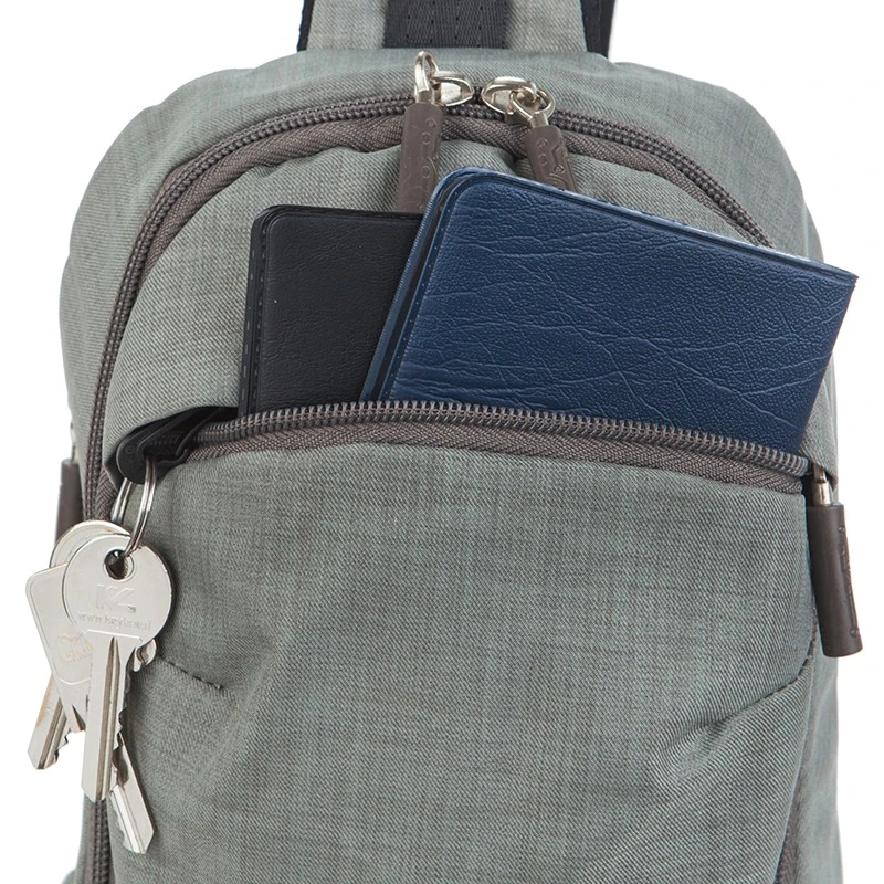 СМАРТ ЧАНТА ПРЕЗ РАМО SWISSDIGITAL В СВЕТЛО СИВО