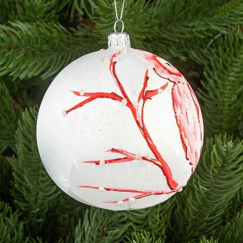 Коледна топка с декорация Димс-92, RM05805L, стъкло