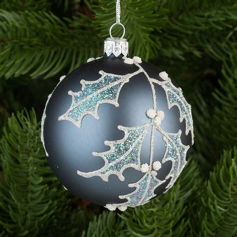 Коледна топка с декорация Димс-92, RM06403S, стъкло