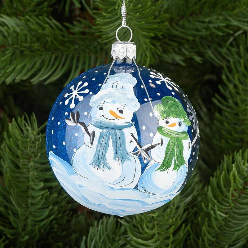 Коледна топка с декорация Димс-92, RM079S, стъкло