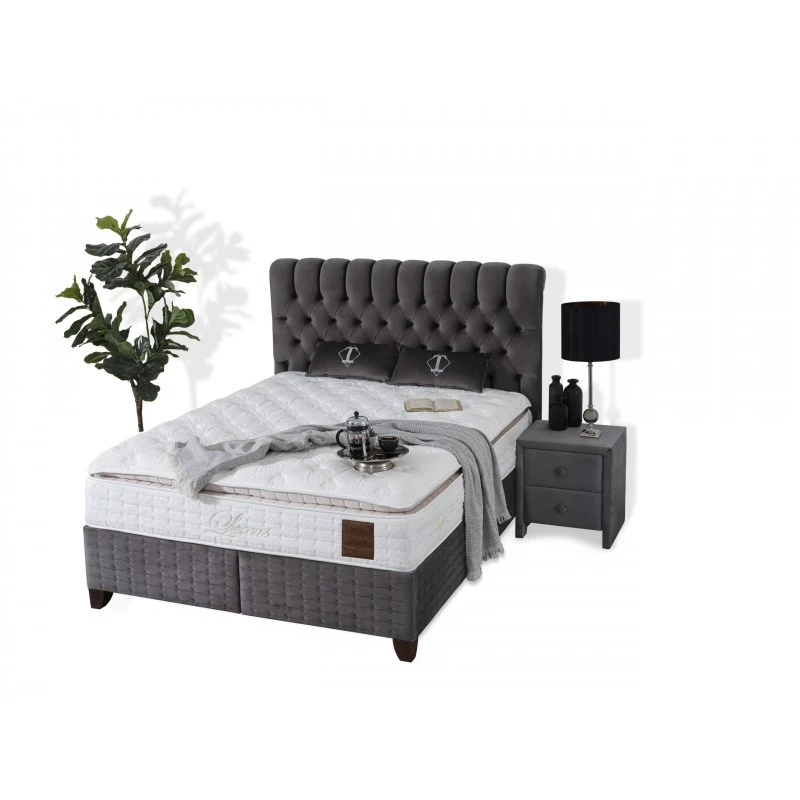 Тапицирано легло Легло Lexus с матрак Сиво, 160х200