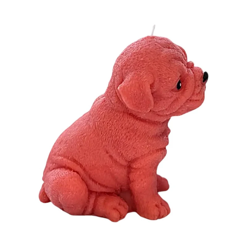 Ароматна свещ от соев и пчелен восък, Мопс, М459