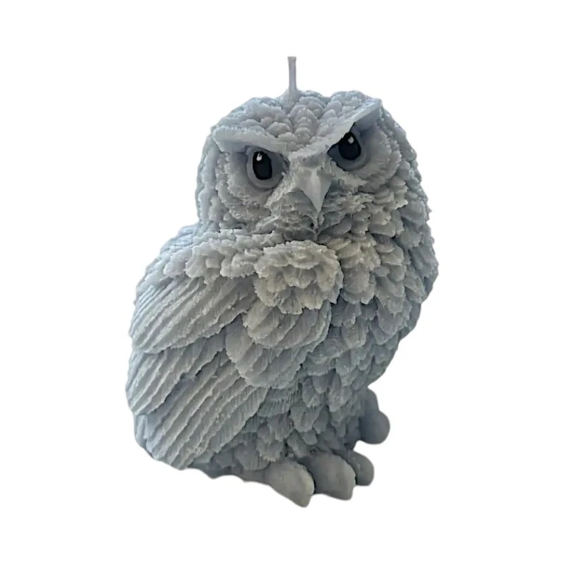 Ароматна свещ от соев и пчелен восък, Бухал, М378