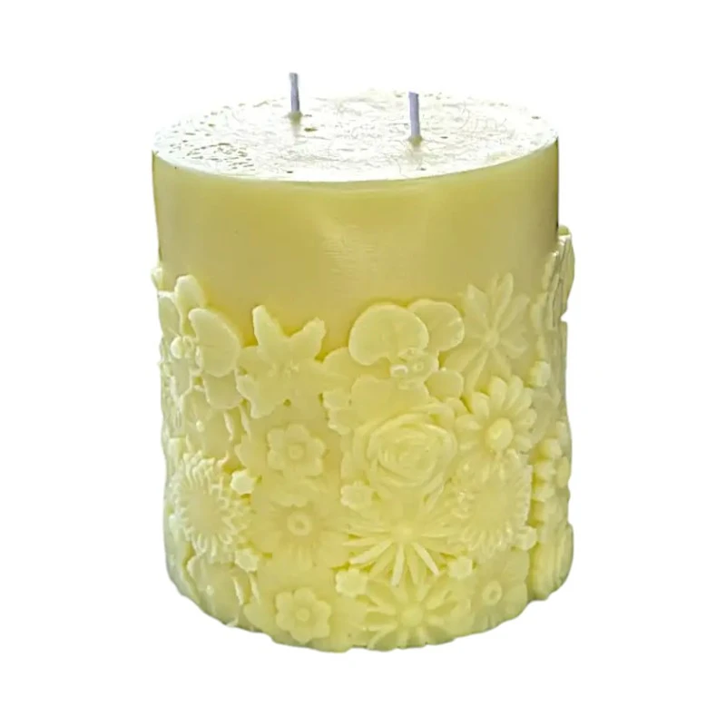 Ароматна свещ от соев и пчелен восък, Цветя, М332