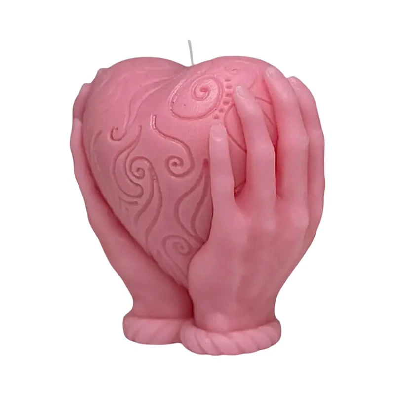 Ароматна свещ от соев и пчелен восък, Сърце, М95