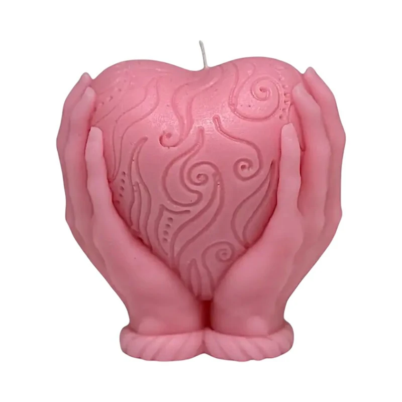 Ароматна свещ от соев и пчелен восък, Сърце, М95