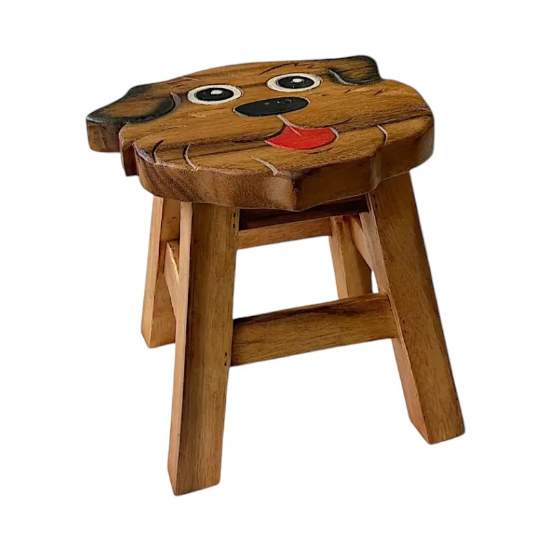 Детска дървена табуретка, Куче