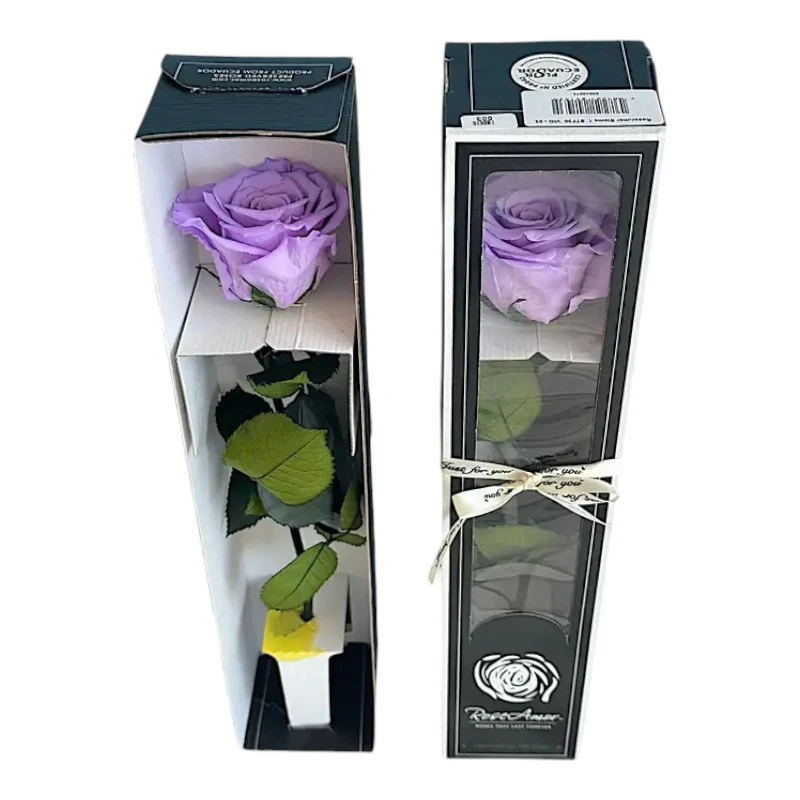 Естествена вечна роза в кутия, Stem Vio 03