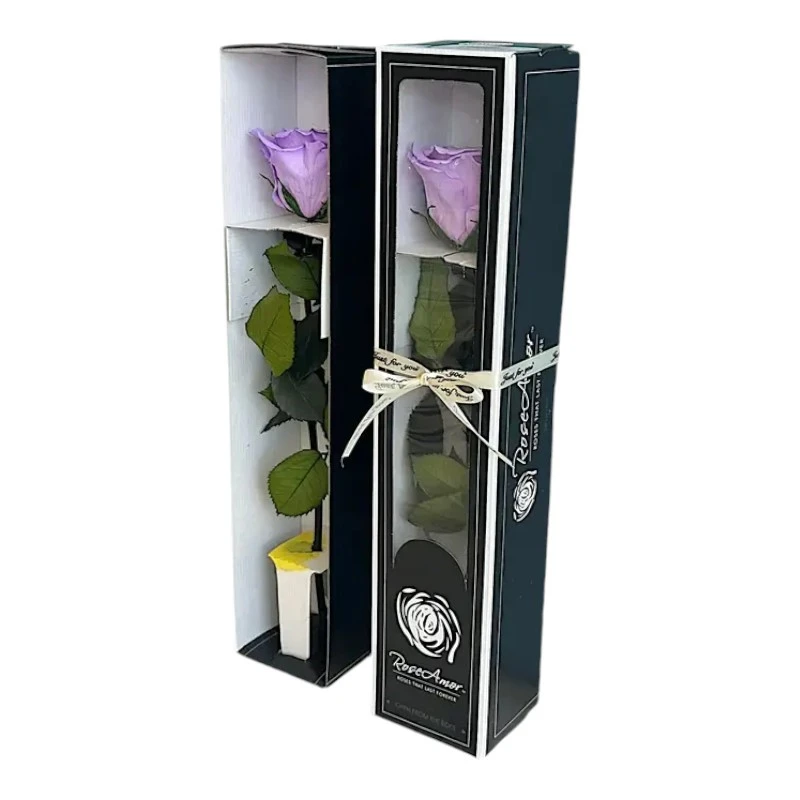 Естествена вечна роза в кутия, Stem Vio 03
