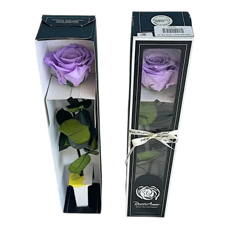 Естествена вечна роза в кутия, Stem Vio 03