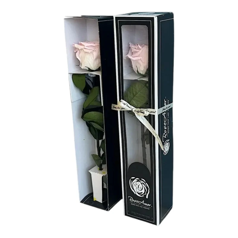 Естествена вечна роза в кутия, Stem Bic 07