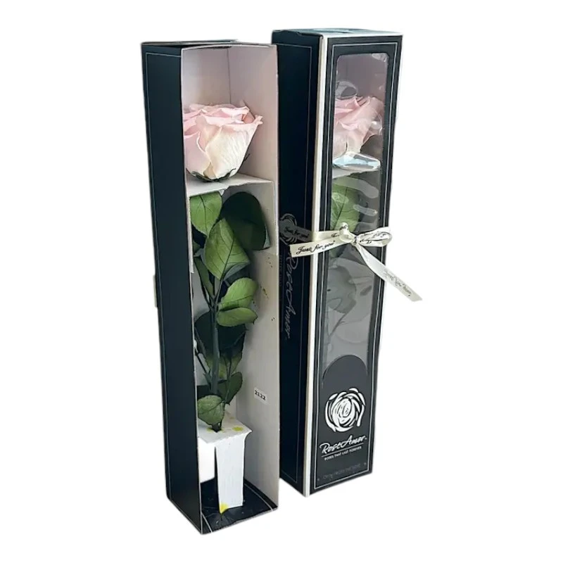Естествена вечна роза в кутия, Stem Bic 07