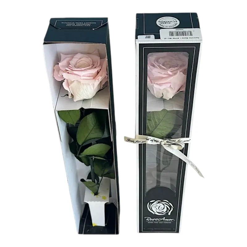 Естествена вечна роза в кутия, Stem Bic 07