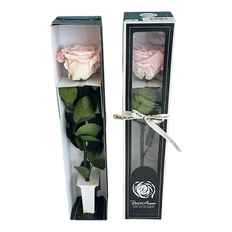 Естествена вечна роза в кутия, Stem Bic 07