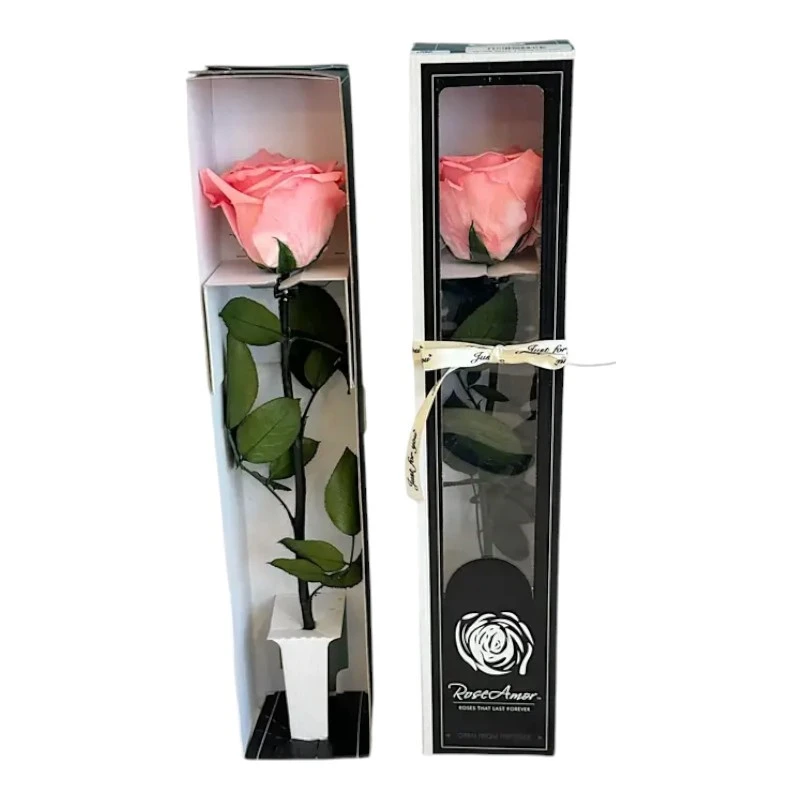 Естествена вечна роза в кутия, Stem Bic 09