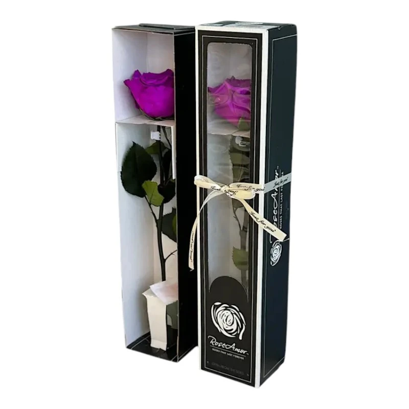 Естествена вечна роза в кутия, Stem Pur 02