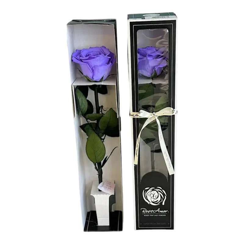 Естествена вечна роза в кутия, Stem Vio 01