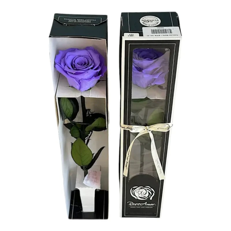 Естествена вечна роза в кутия, Stem Vio 01