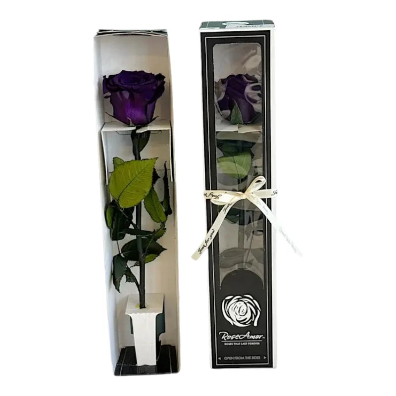 Естествена вечна роза в кутия, Stem Pur 01