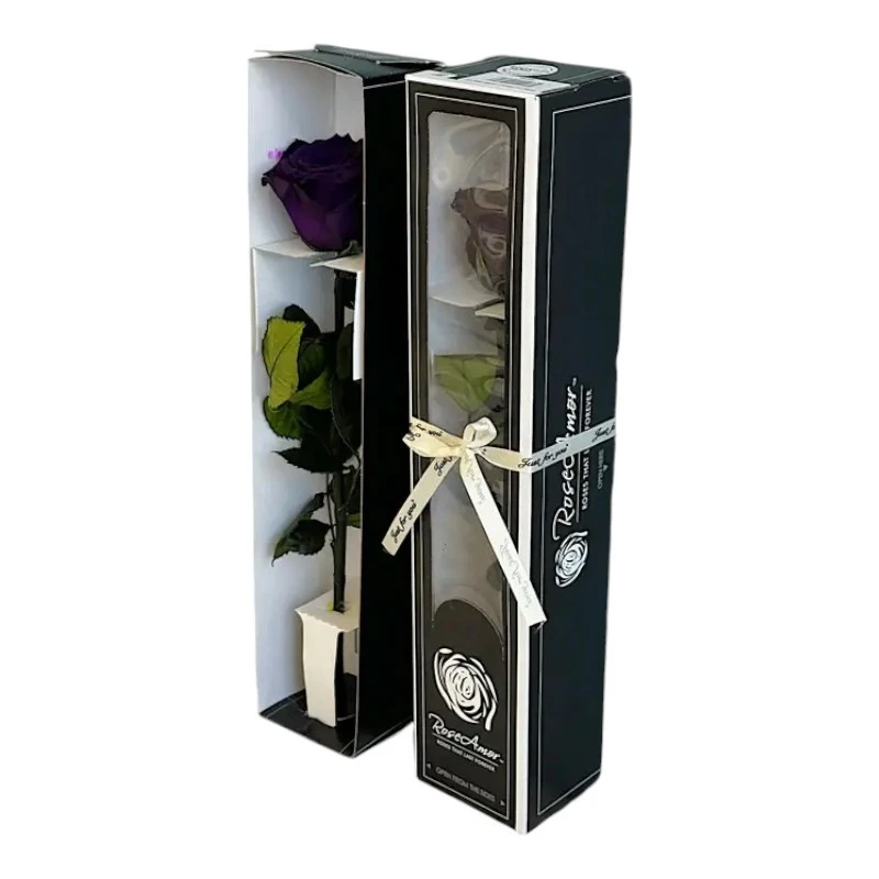 Естествена вечна роза в кутия, Stem Pur 01