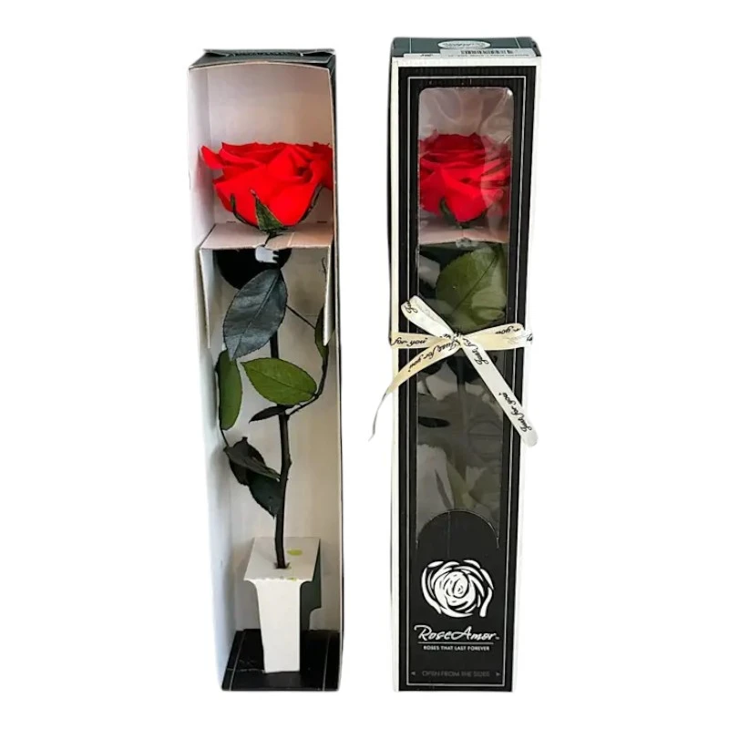 Естествена вечна роза в кутия, Stem Ora 03