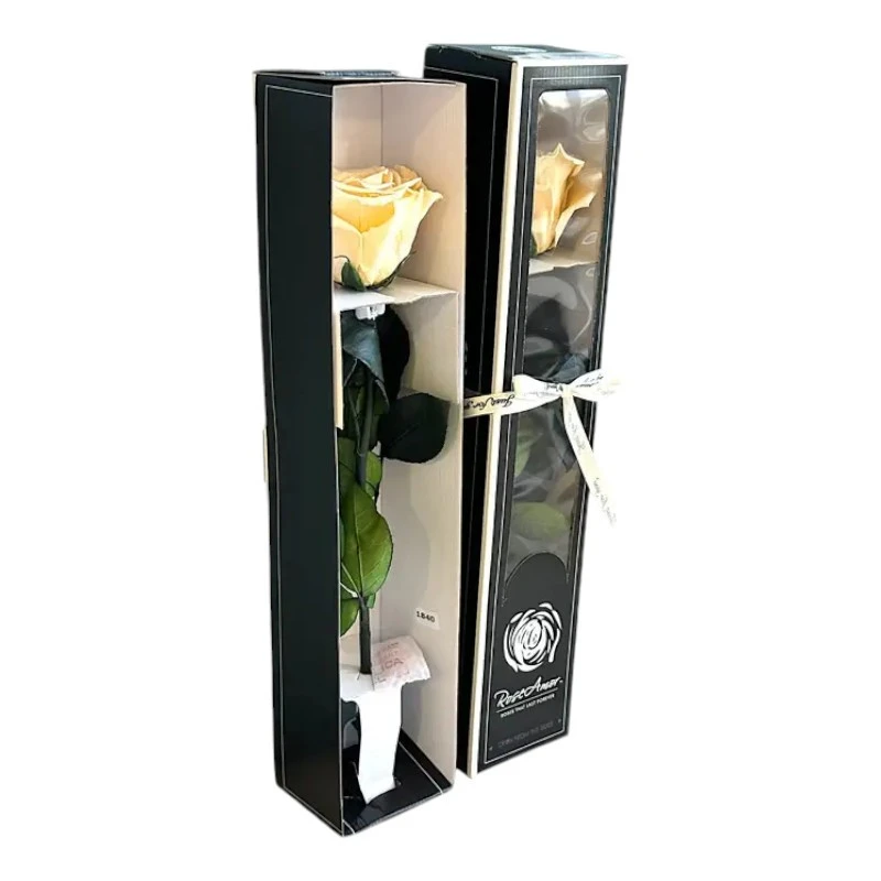 Естествена вечна роза в кутия, Stem Cha 01
