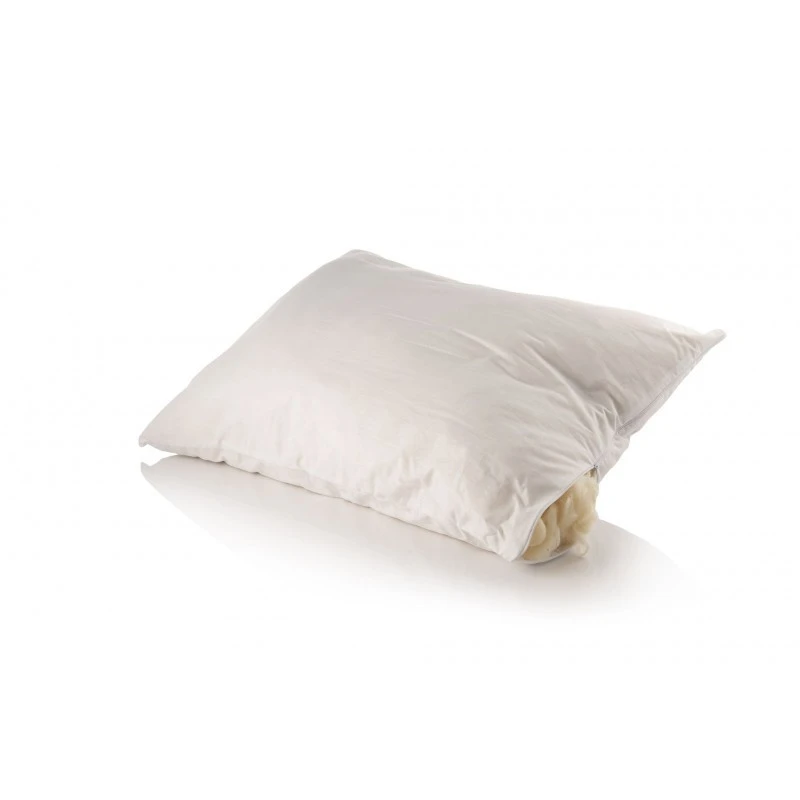 Възглавница Ekotex The Woolland Cotton and Wool White, 50/70