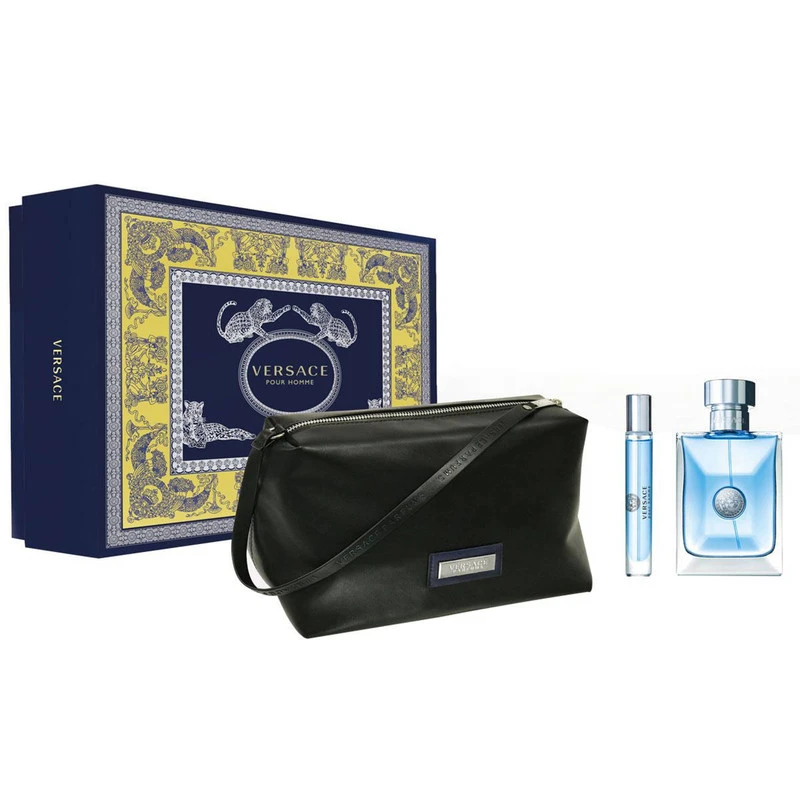 Versace Pour Homme EDT 100ml + EDT 10ml + Pouch, Комплект за Мъже