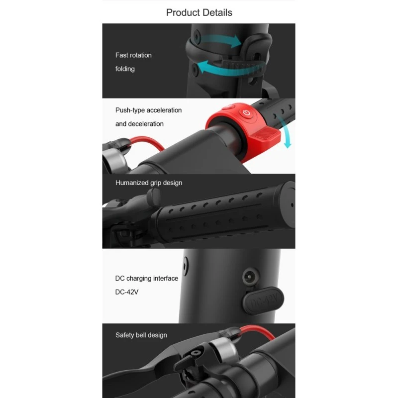 Електрически скутер X7, 350W, с 6.4Ah Panasonic изваждаема батерия