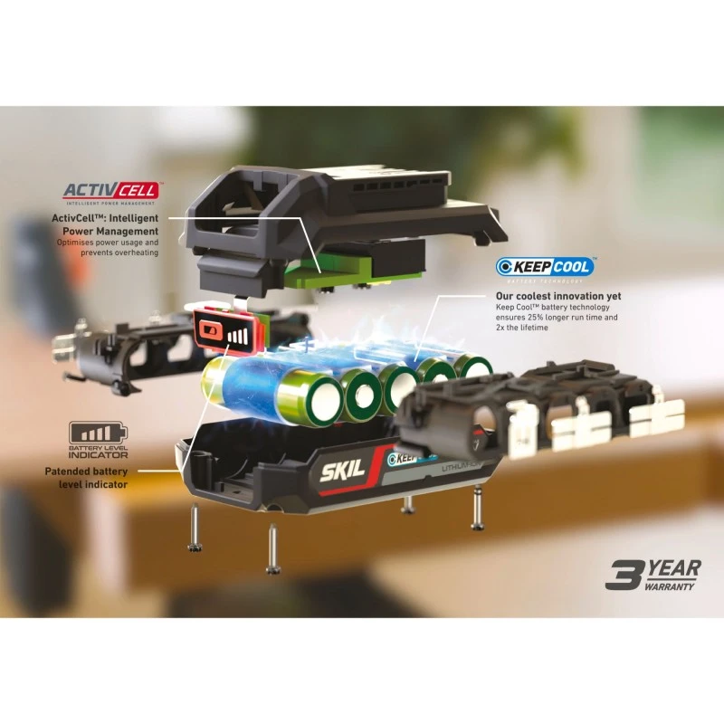 Акумулаторна батерия SKIL „20V Max‟ (18 V), 4,0 Ah, Литиево-йонна, „Keep Cool™‟ технология