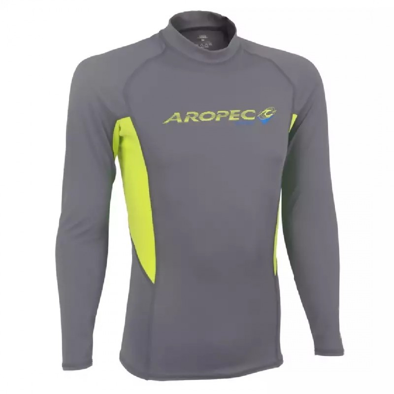Мъжка блуза за водни спортове с UV защита Aropec SS-5K79M-TGY/LMY, UPF50+, M